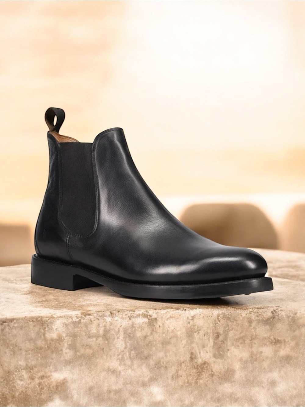 FRYE Dylan Chelsea Boots Black Leather Mens